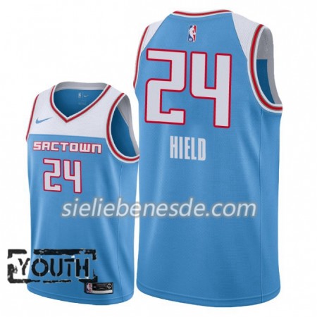 Kinder NBA Sacramento Kings Trikot Buddy Hield 24 2018-19 Nike City Edition Blau Swingman
